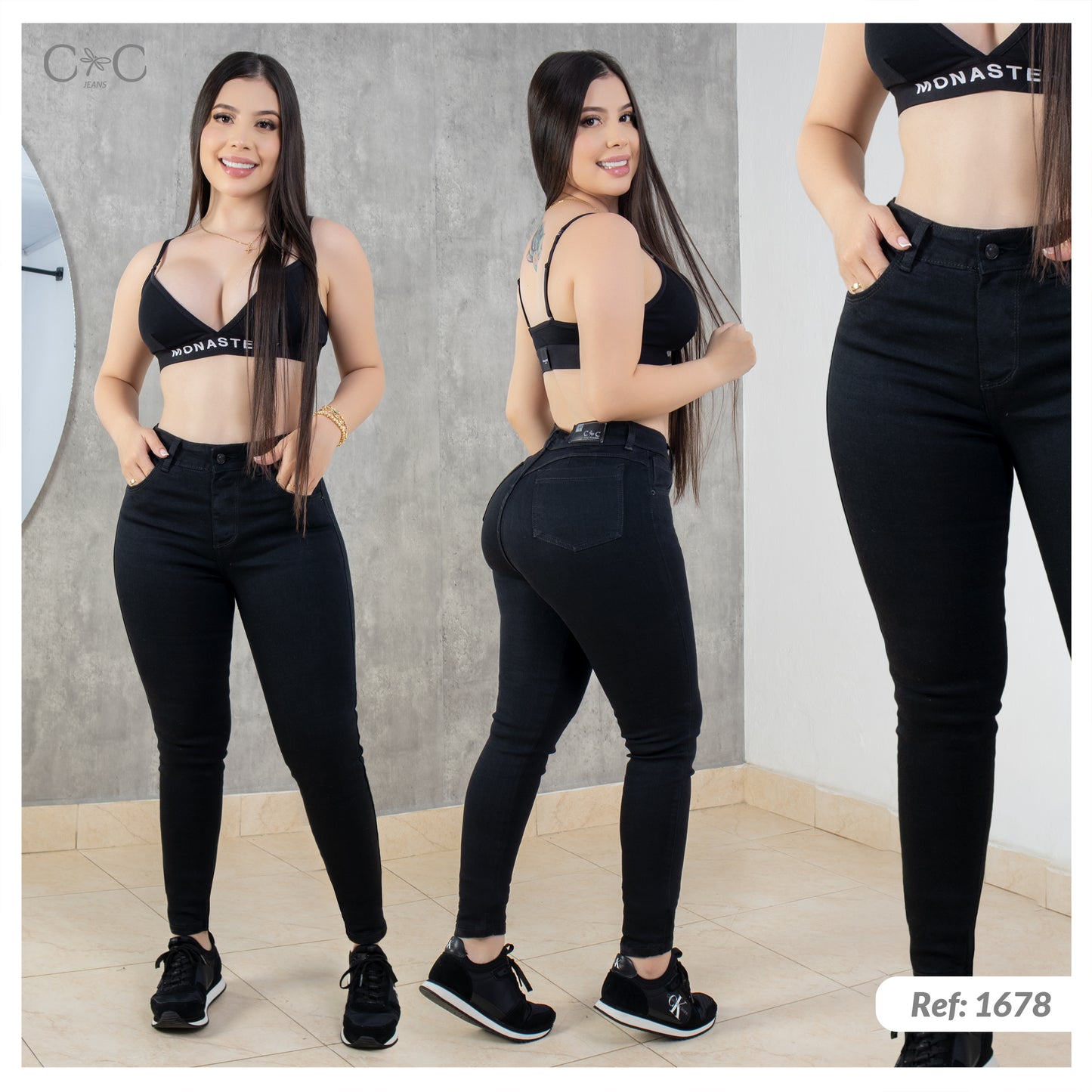 JEAN MUJER NEGRO REF: C 1678