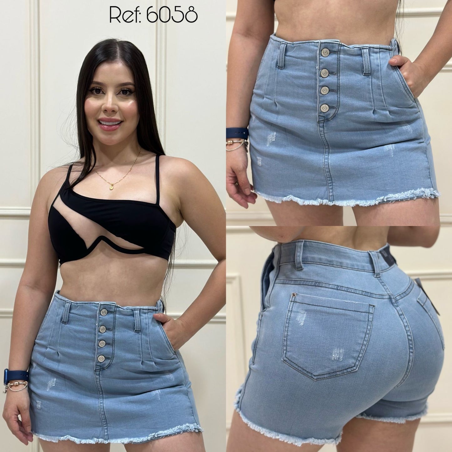 PRENDA DENIM DAMA REF: 6058