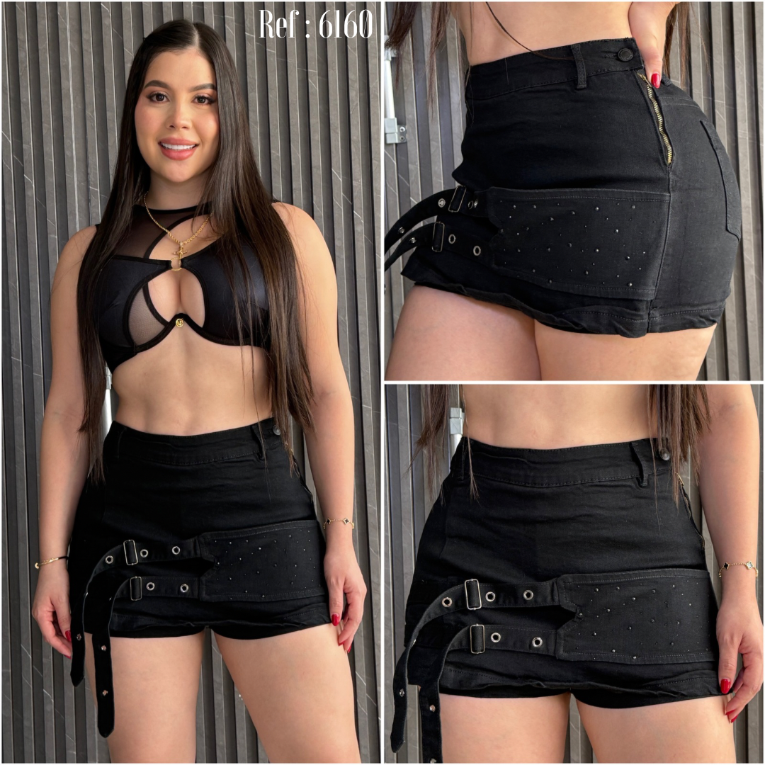 FALDA SHORT PIEDRERIA REF: 6160