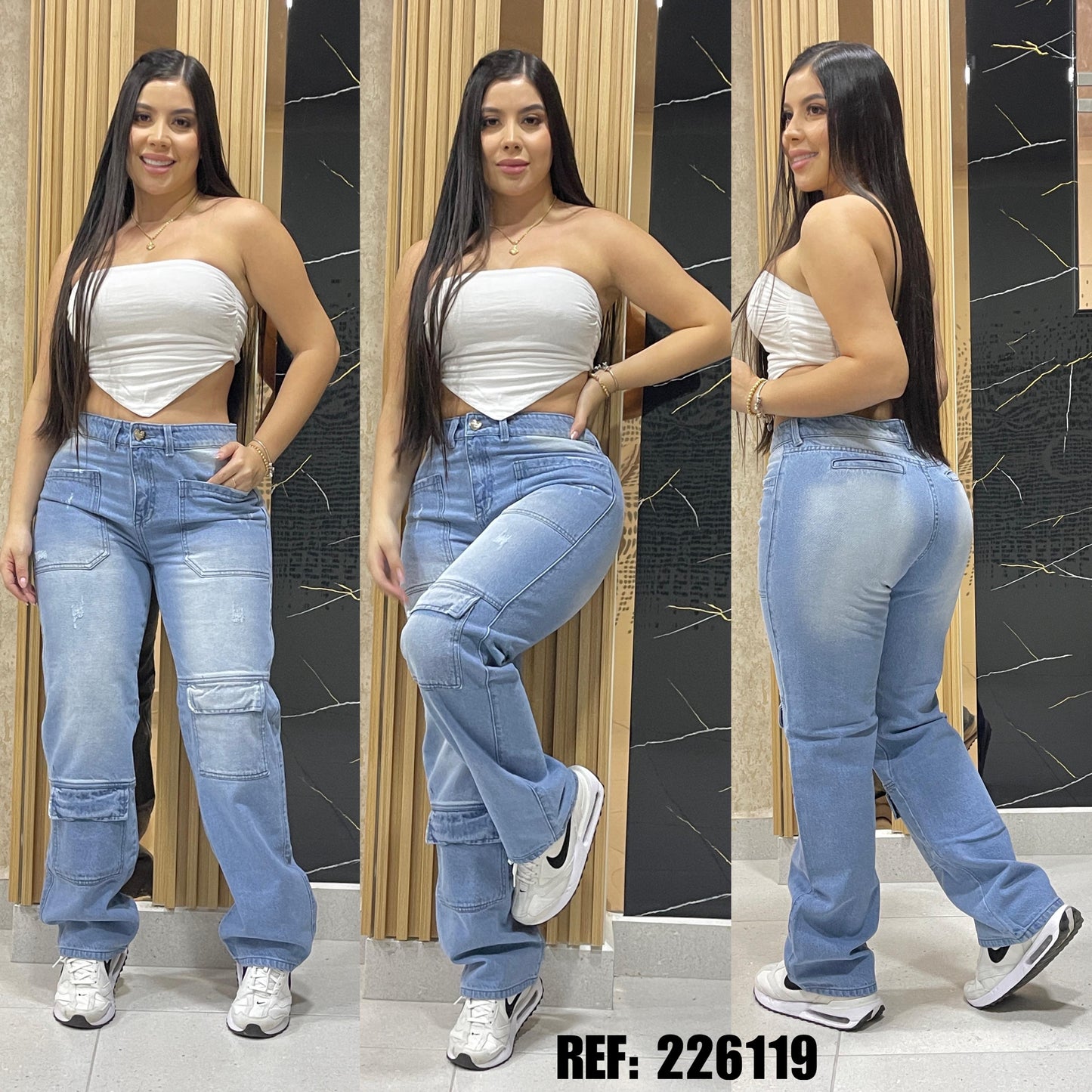JEAN CARGO MUJER REF : 226119