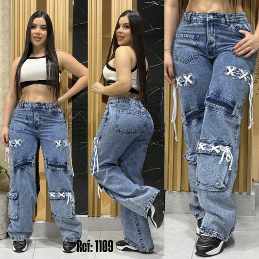 JEAN CARGO DAMA REF: 1109
