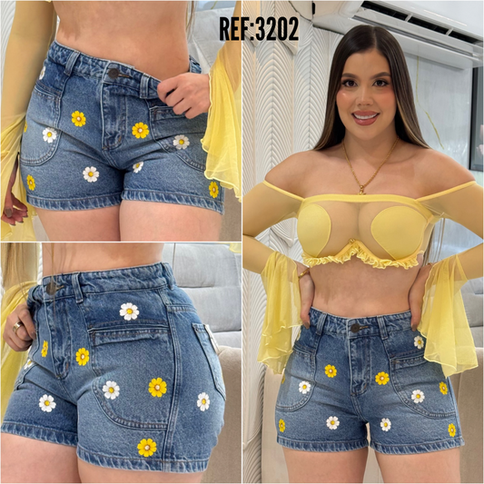 SHORT ESTAMPADO DAMA REF: 3202
