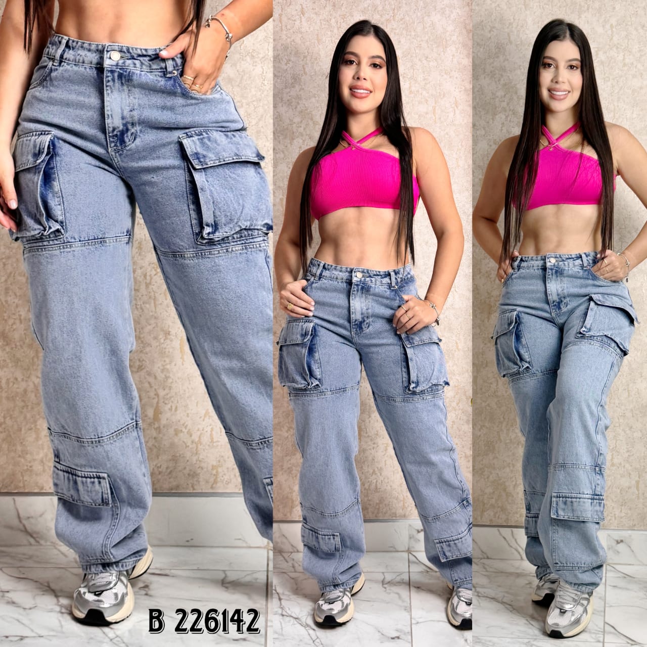 JEAN CARGO DAMA REF:226142 envio gratis