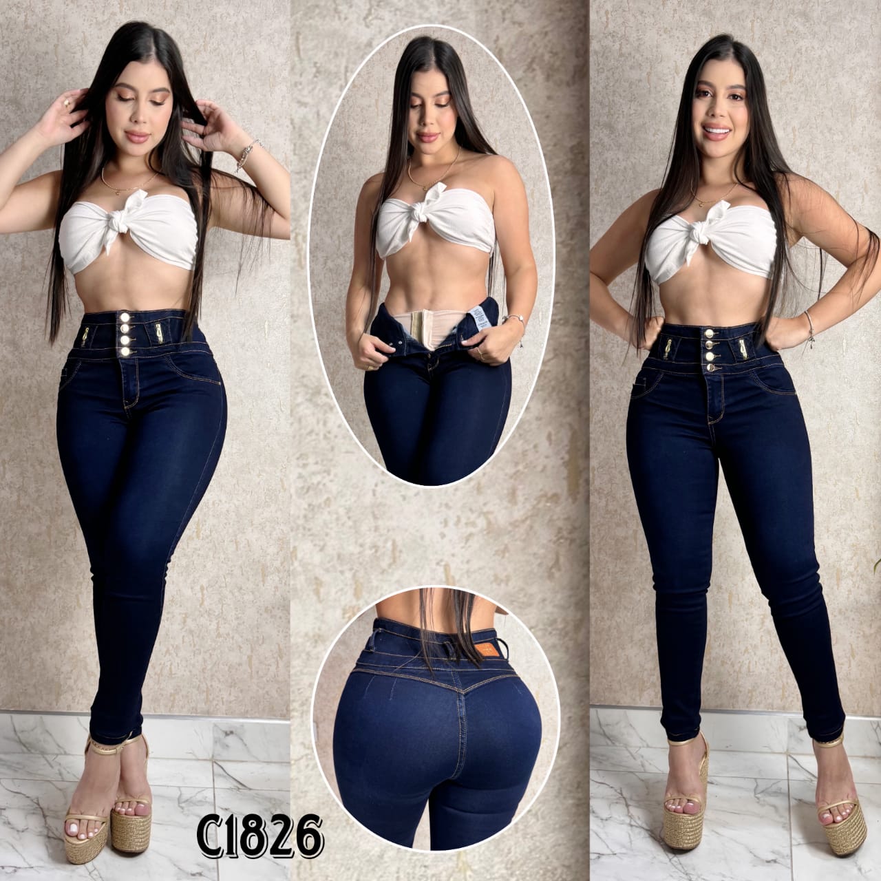 JEAN FAJA DAMA REF:1826  envio gratis